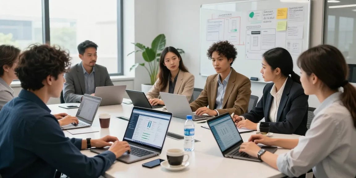 Collaboration scene featuring team discussing on WPS Official Website tools in a modern office environment.