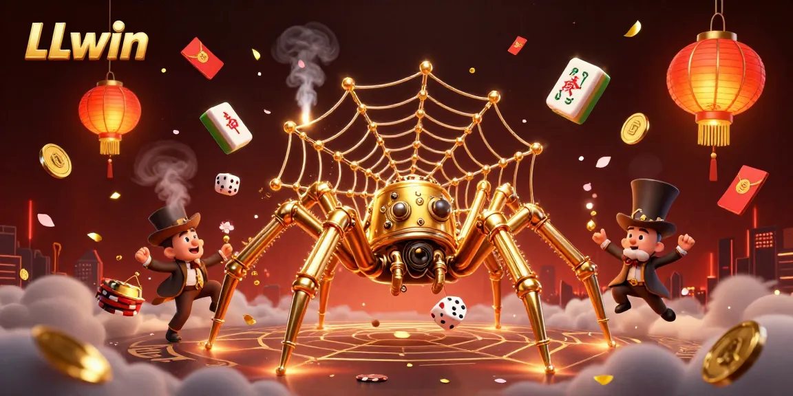 Engage with the thrilling universe of LLwin's gaming realm, featuring unique steampunk elements and vibrant casino symbols.