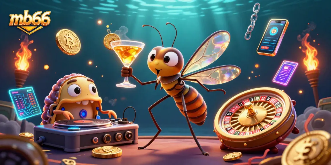 Experience the mb66 casino world featuring a vibrant mascot and lively gaming elements.