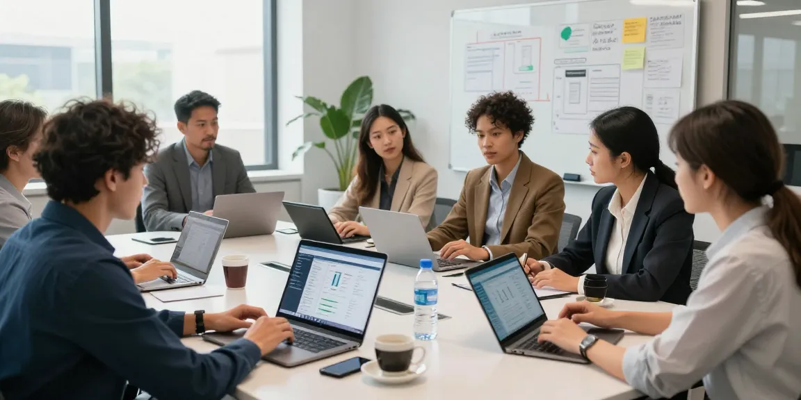 Collaboration scene featuring team discussing on WPS Official Website tools in a modern office environment.