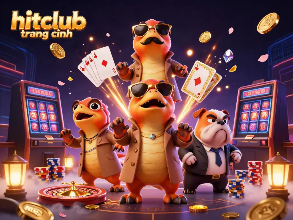 Experience the excitement of hitclub trang chính with raptors sneaking into a VIP casino lounge.